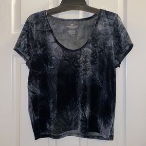 american eagle velvet top